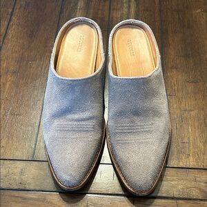 Tecovas Sophie Suede Mule in Taupe Size 9.5 GUC